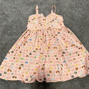 Custom Star Wars Alphabet Print Tie Back Dress Sz 6